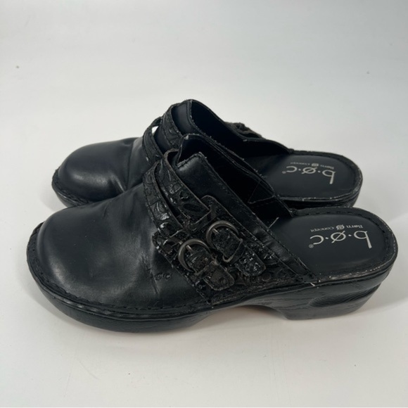 Boc Born black leather slip in mules slides size 9 - Picture 3 of 5
